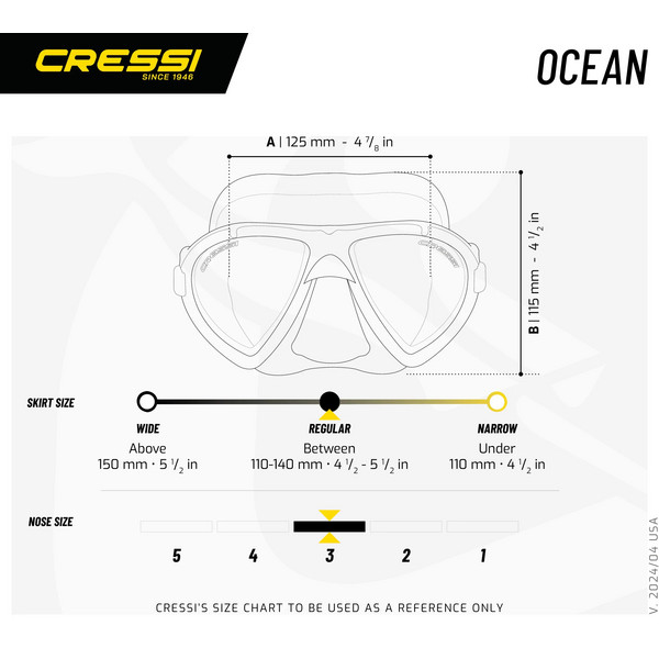 Cressi OCEAN Unisex - Schnorchelausrüstung Ansicht 2