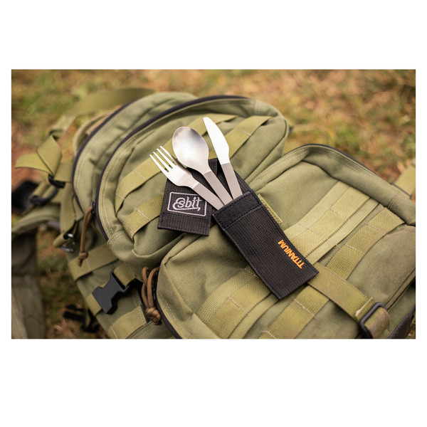 Esbit TITAN BESTECK-SET, 3 TEILIG, MIT KARABINER UND TASCHE - Campinggeschirr Ansicht 7