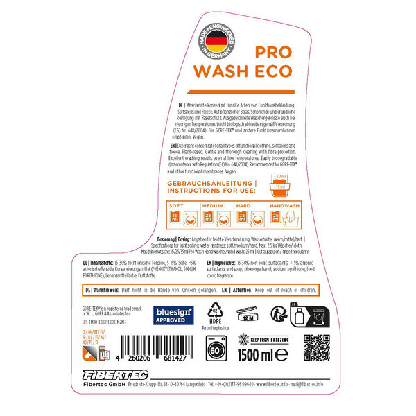 Fibertec PRO WASH ECO - Waschmittel Ansicht 6