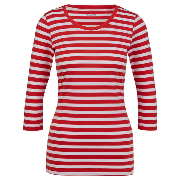 PENICHE 3/4 LONGSLEEVE Damen - Funktionsshirt-BITTERSWEET/BRIGHT WHITE STRIP