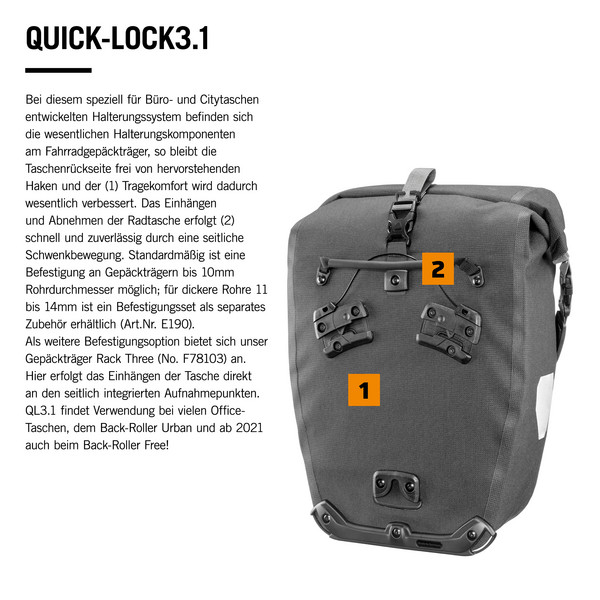 Ortlieb OFFICE-BAG HIGH-VIS QL3.1 - Fahrradtaschen Ansicht 8
