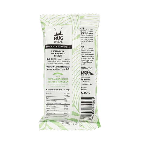 Snack-Insects BUG-BREAK 36G - Müsliriegel Ansicht 2