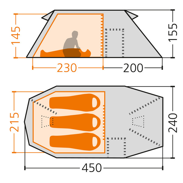 Tatonka ALASKA 3 DLX - Tunnelzelt Ansicht 2