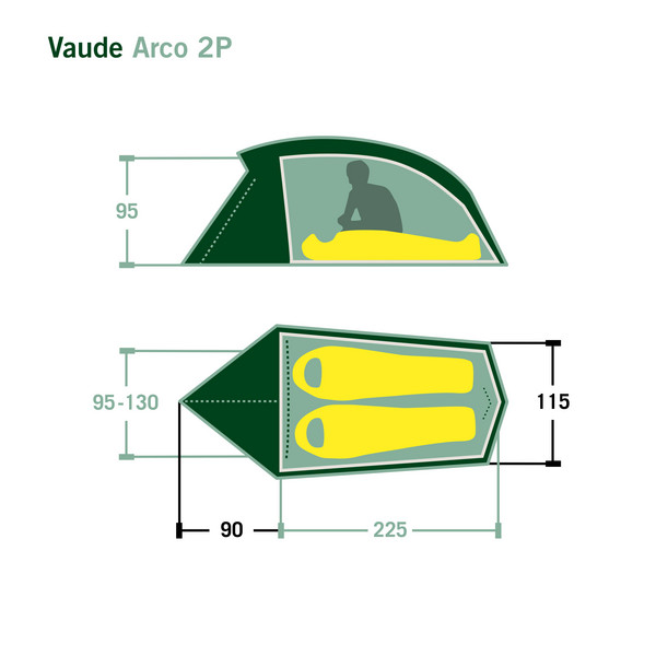 Vaude ARCO 2P - Tunnelzelt Ansicht 2