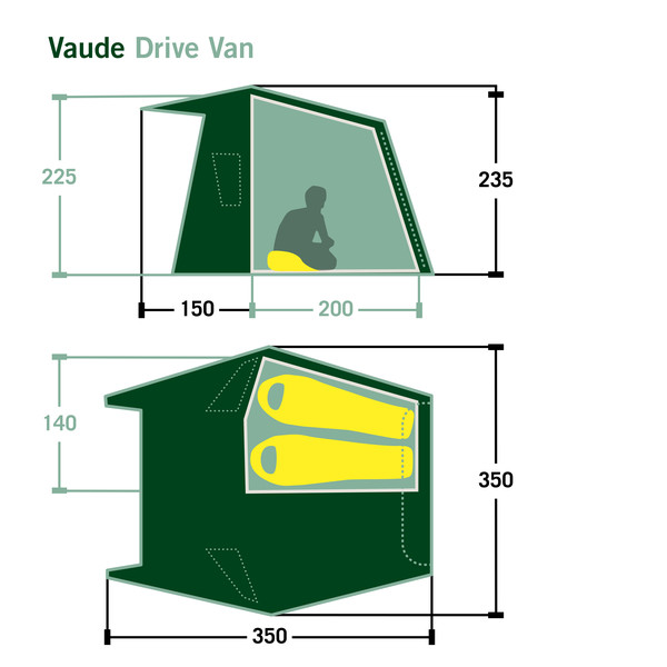 Vaude DRIVE VAN - Busvorzelt Ansicht 2