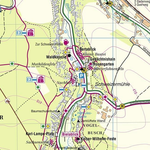 ROSENTHAL-BIELATAL UND UMGEBUNG - Wanderkarte Ansicht 2