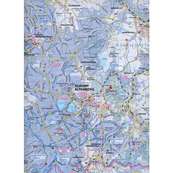 SKIREGION OSTERZGEBIRGE - Winterwanderkarte Ansicht 3