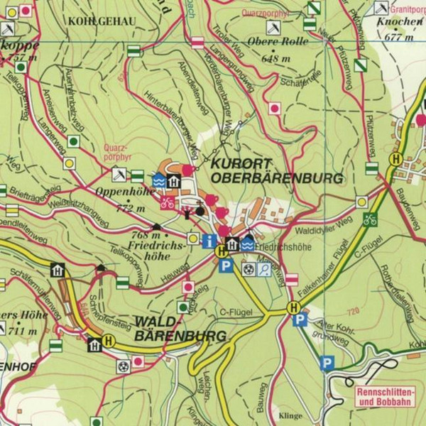 OSTERZGEBIRGE - Wanderkarte Ansicht 2