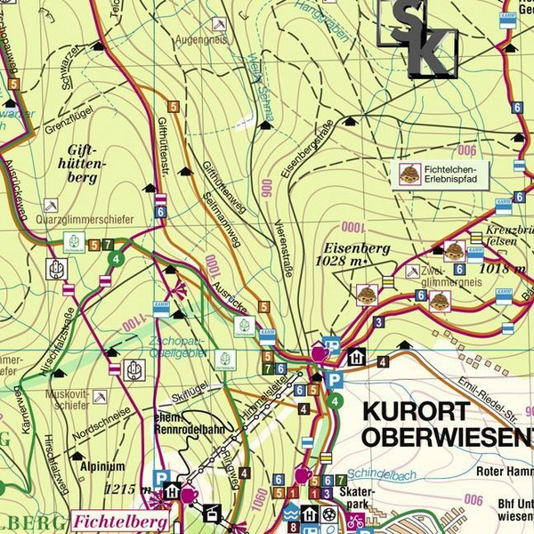 OBERWIESENTHAL UND UMGEBUNG - Wanderkarte Ansicht 2