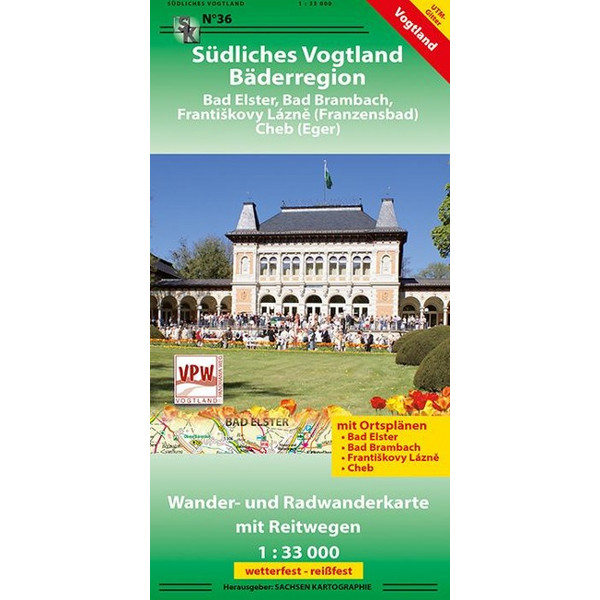 VOGTLAND - BÄDERREGION BAD ELSTER - BAD BRAMBACH - Wanderkarte