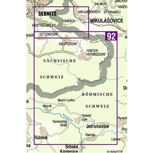 HINTERE SÄCHSISCHE SCHWEIZ BLATT 2 - Wanderkarte Ansicht 3
