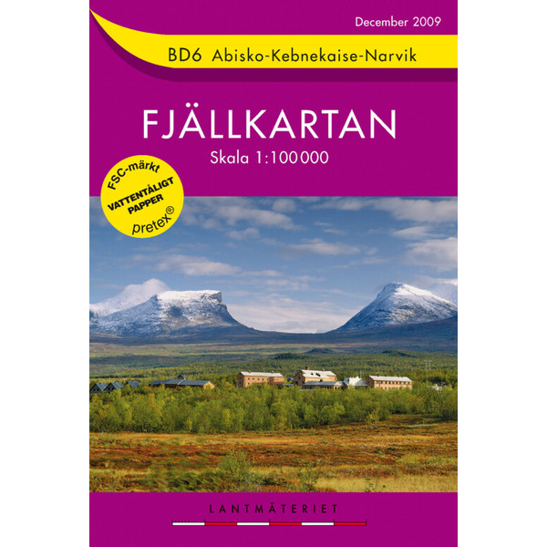 BD6 ABISKO - KEBNEKAISE - NARVIK - Wanderkarte