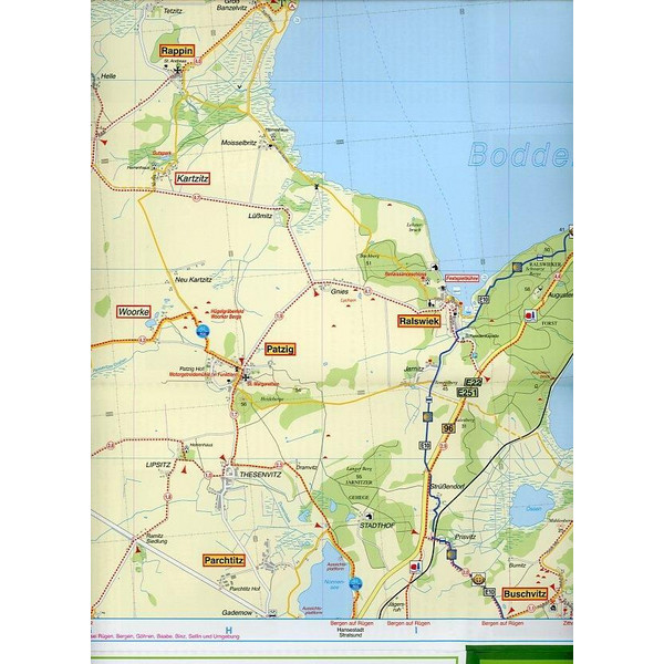 RÜGEN, KAP ARKONA, SASSNITZ, HALBINSEL J - Wanderkarte Ansicht 3