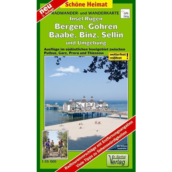 RÜGEN, BERGEN, GÖHREN, BAABE, BINZ, SELL - Wanderkarte