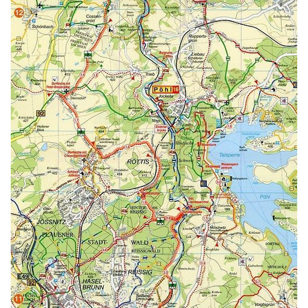 ELSTERRADWEG RADWANDER- UND WANDERKARTE - Wanderkarte Ansicht 2