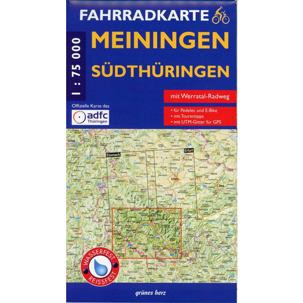 MEININGEN SÜDTHÜRINGEN FAHRRADKARTE 1 : - Fahrradkarte