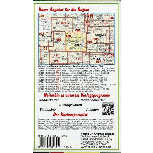 WÄLDER UM GERA, EISENBERG, HERMSDORF UND - Wanderkarte Ansicht 2