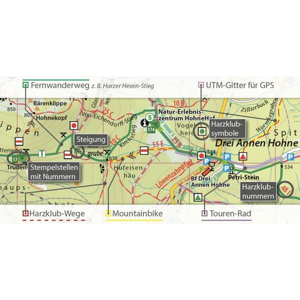 DER OSTHARZ 1:30.000 - Fahrradkarte Ansicht 2