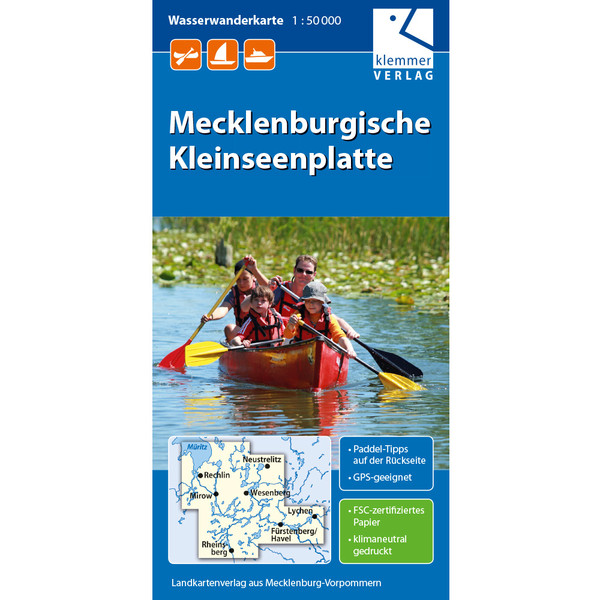MECKLENBURGISCHE KLEINSEENPLATTE 1:50.000 - Wasserkarte