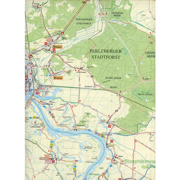 RADWANDER- UND WANDERKARTE WITTENBERGE - Wanderkarte Ansicht 3