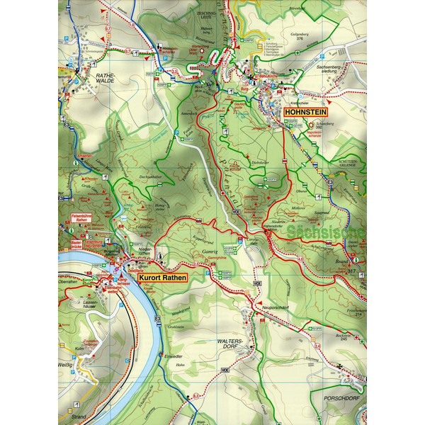 RADWANDER- UND WANDERKARTE KÖNIGSTEIN, K - Wanderkarte Ansicht 3