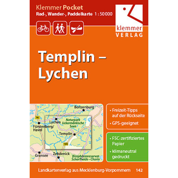 - LYCHEN RAD-, WANDER- UND PADDELKARTE - Karte