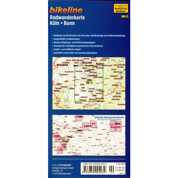KÖLN / BONN 1:60.000 - Fahrradkarte Ansicht 2