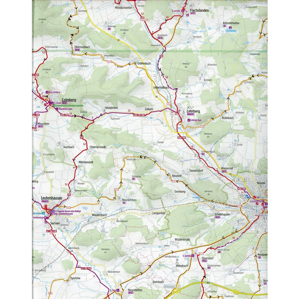 BIKELINE RK ROMANTISCHES FRANKEN - Fahrradkarte Ansicht 3