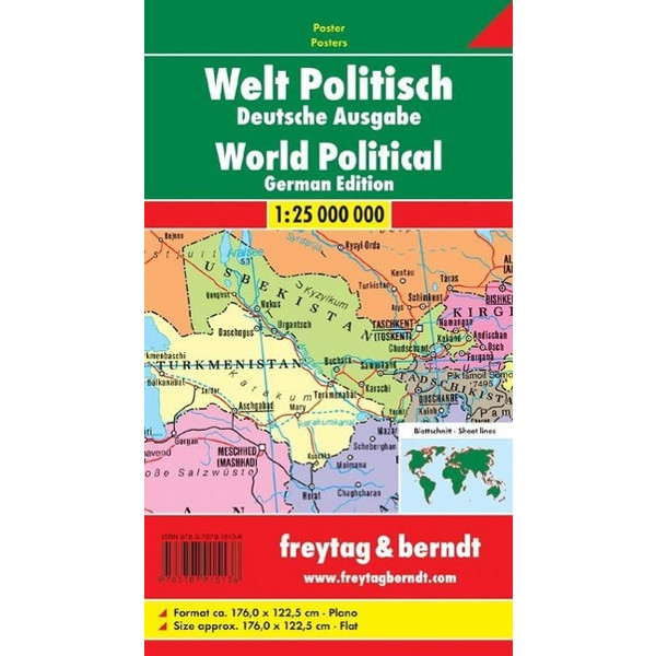 WELT POLITISCH 1:25.000 000 DEUTSCH - Wand Karte