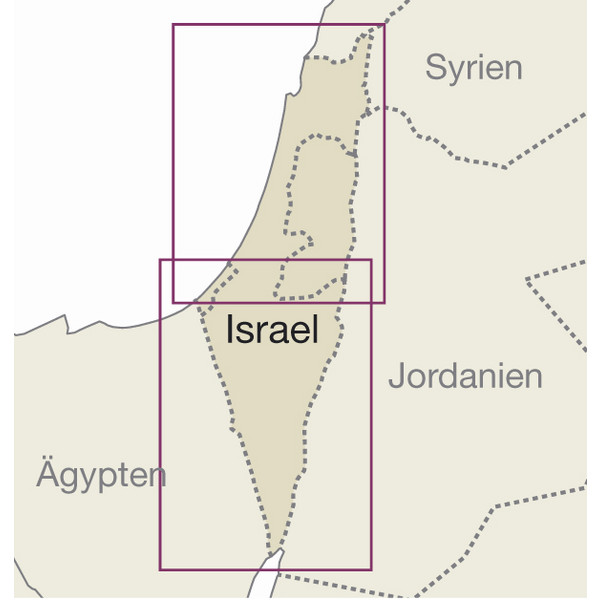 RKH WMP ISRAEL, PALÄSTINA - Straßenkarte Ansicht 2
