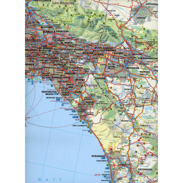 KALIFORNIEN 1:600.000 - Straßenkarte Ansicht 4