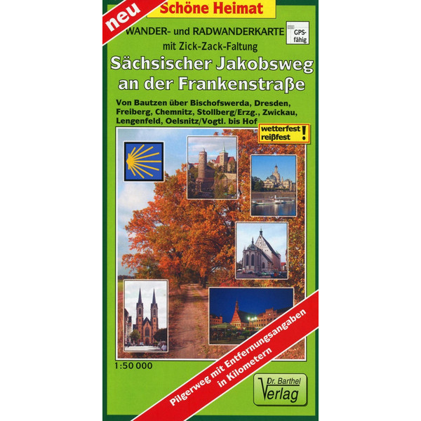 SÄCHSISCHER JAKOBSWEG AN DER FRANKENSTRASSE - Wanderkarte