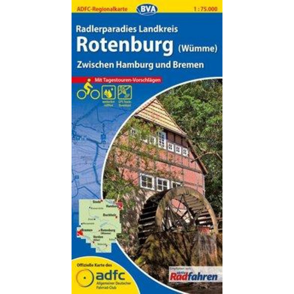 ADFC 1:75 000 LANDKREIS ROTENBURG - Fahrradkarte Ansicht 1