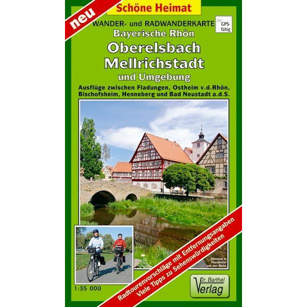 BAYERISCHE RHÖN, OBERELSBACH, MELLRICHSTADT - Wanderkarte