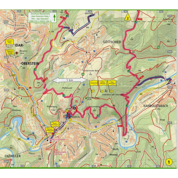 PUBLICPRESS SAAR-HUNSRÜCK-STEIG 02 - Wanderkarte Ansicht 3