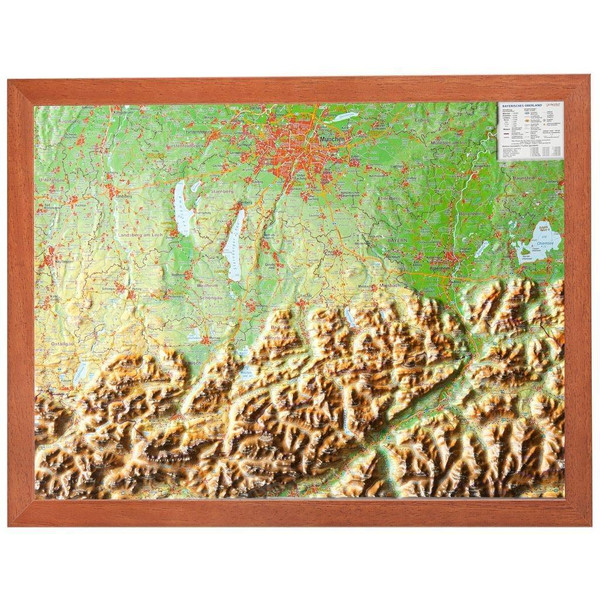 RELIEF BAYERISCHES OBERLAND 1:400.000 MI - Karte