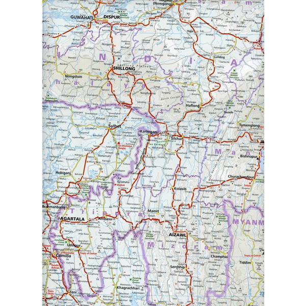 RKH WMP INDIEN, NORDOST 1 : 1.300.000 - Straßenkarte Ansicht 3