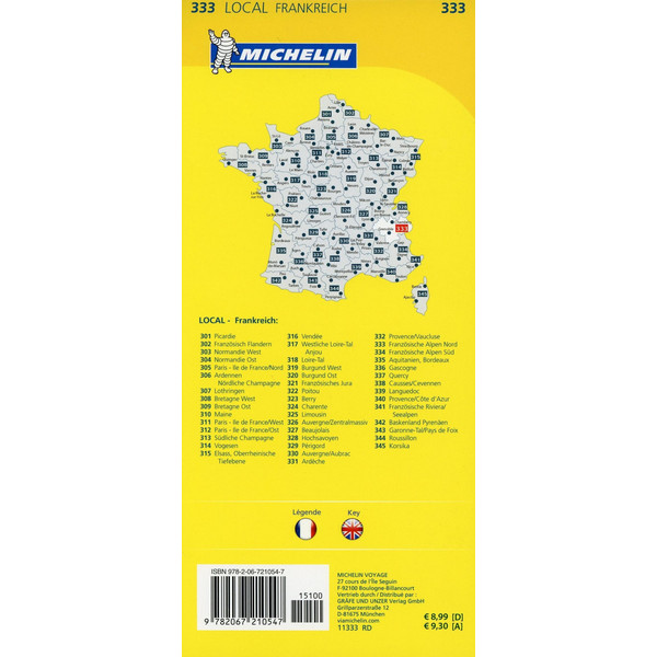 MICHELIN FRANZÖSISCHE ALPEN NORD - Straßenkarte Ansicht 2