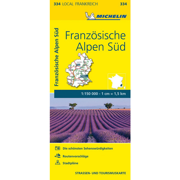 MICHELIN FRANZÖSISCHE ALPEN SÜD 1:150.000 - Straßenkarte