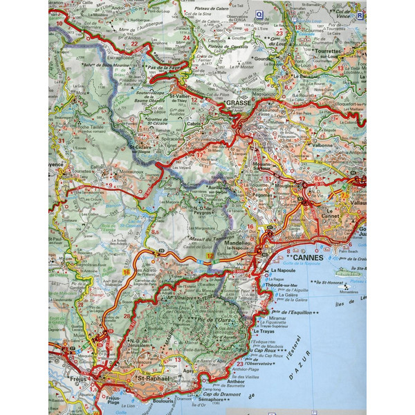 MICHELIN PROVENCE - COTE D'AZUR 1:150.000 - Straßenkarte Ansicht 3