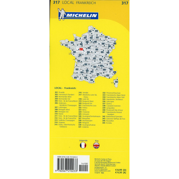 MICHELIN WESTLICHES LOIRETAL - ANJOU - Straßenkarte Ansicht 2