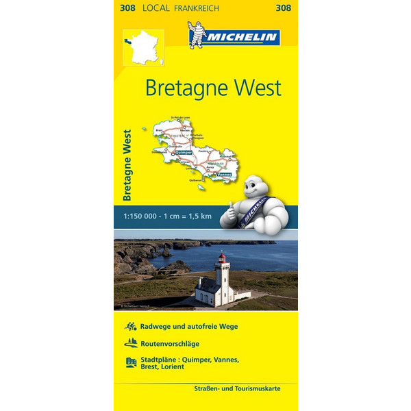 MICHELIN BRETAGNE WEST - Straßenkarte