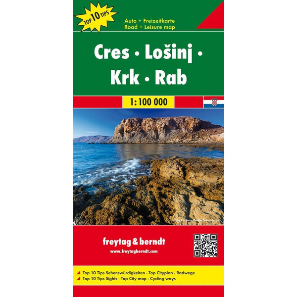 F+B CRES - LOSINJ - KRK - RAB - Straßenkarte