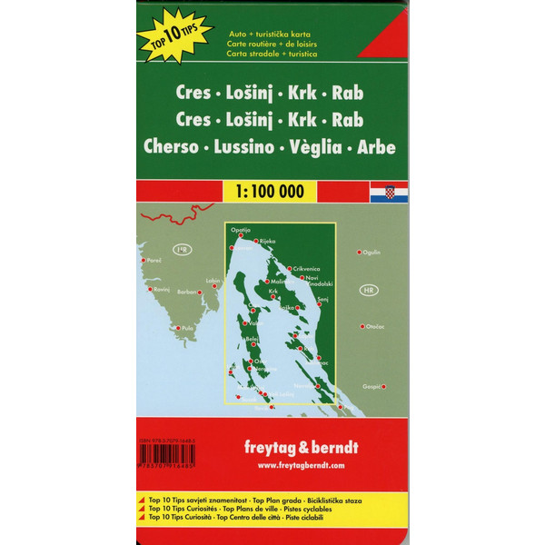 F+B CRES - LOSINJ - KRK - RAB - Straßenkarte Ansicht 2