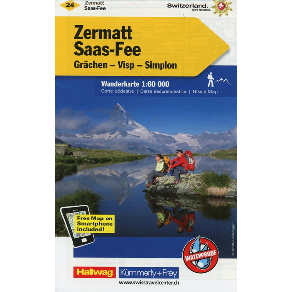 KUF SCHWEIZ WK 24 ZERMATT / SAAS FEE - Wanderkarte Ansicht 1