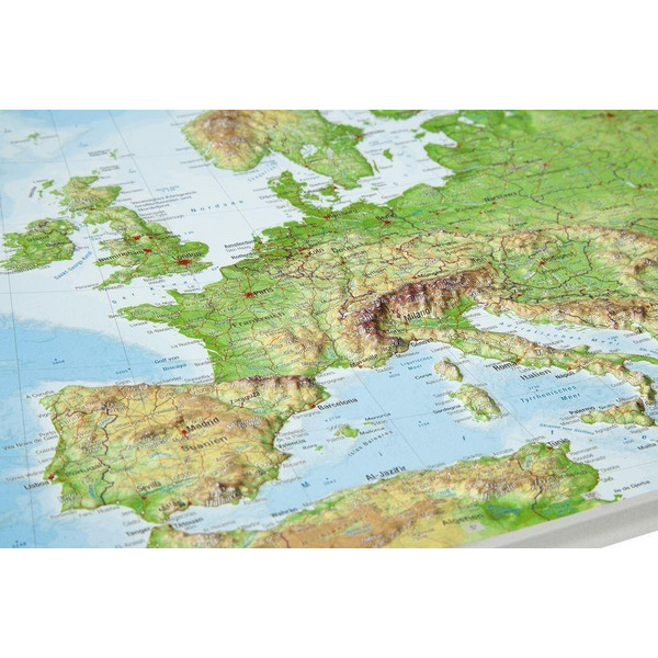 RELIEF EUROPA 1:16 MIO MIT HOLZRAHMEN - Karte Ansicht 2