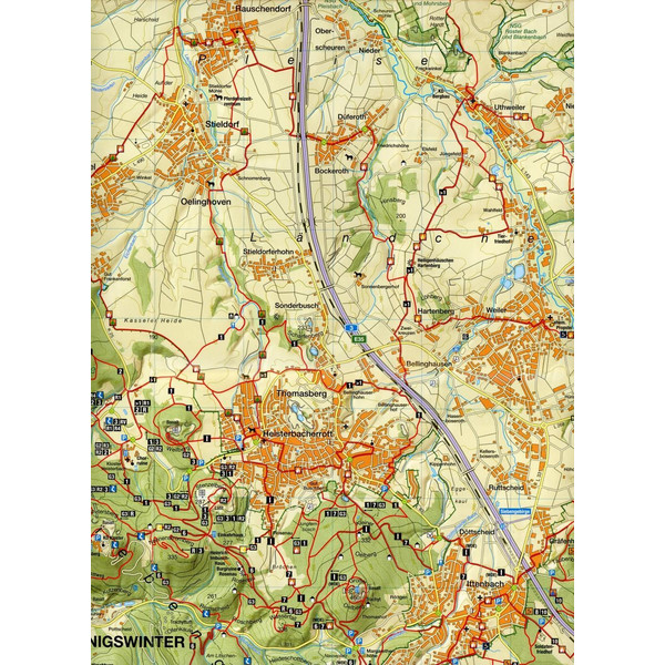 WANDERKARTE NATURPARK SIEBENGEBIRGE - Wanderkarte Ansicht 3
