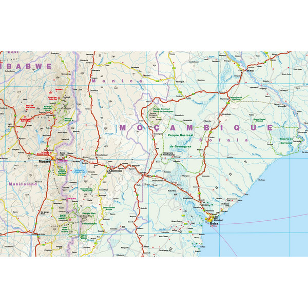 RKH WMP MOSAMBIK, MALAWI 1:1.200.000 - Straßenkarte Ansicht 3