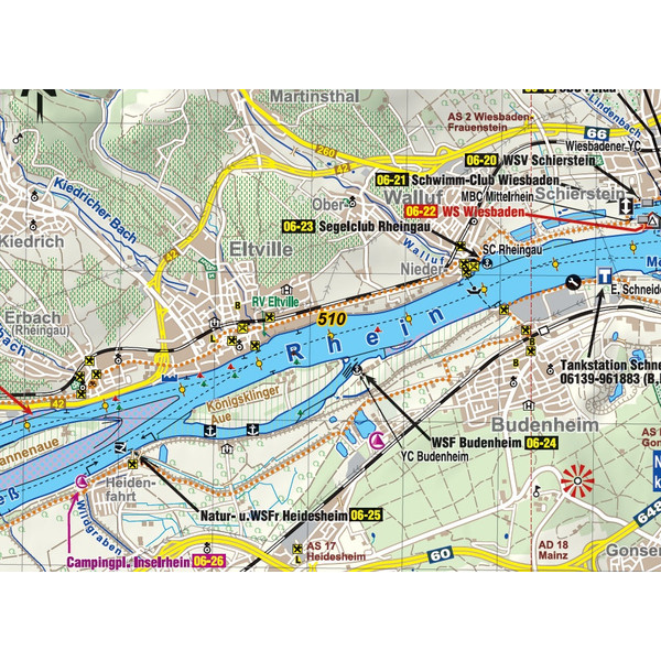 TOURENATLAS TA3 WASSERWANDERN 03 RHEIN-MOSEL - Wasserkarte Ansicht 3