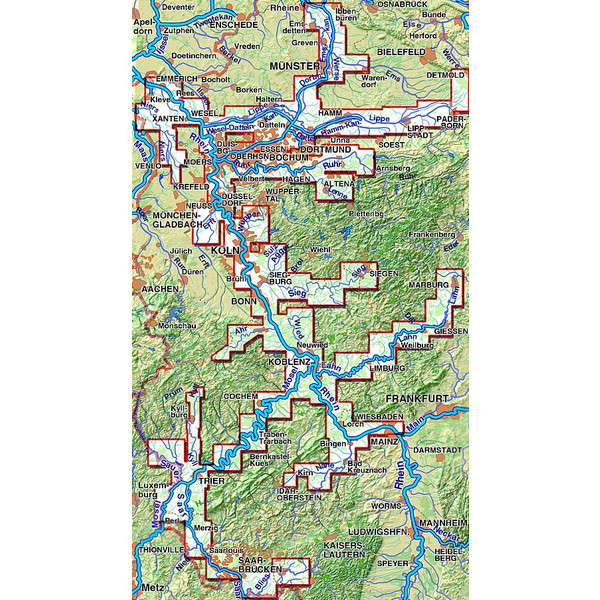 TOURENATLAS TA3 WASSERWANDERN 03 RHEIN-MOSEL - Wasserkarte Ansicht 2